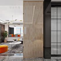 Art Clip Silk Glass Screen Partition Clip Silk Light Extravagant Modern Minimalist Minimalist Making Living Room Xuan Guan Entrance Dry Wet Separation