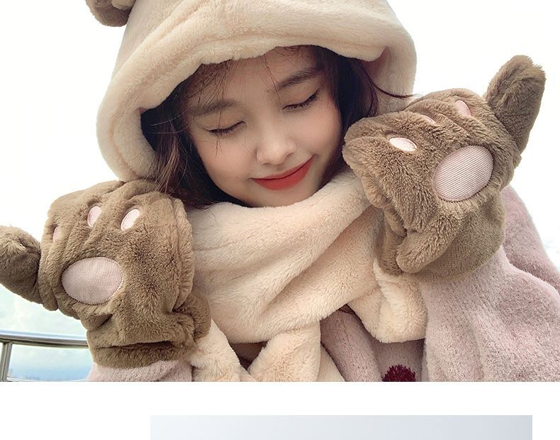 Women's Cute Bear Wool Cap display picture 3