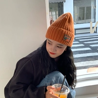Шерстяной демисезонный пластырь, японская удерживающая тепло модная вязаная шапка, в корейском стиле
