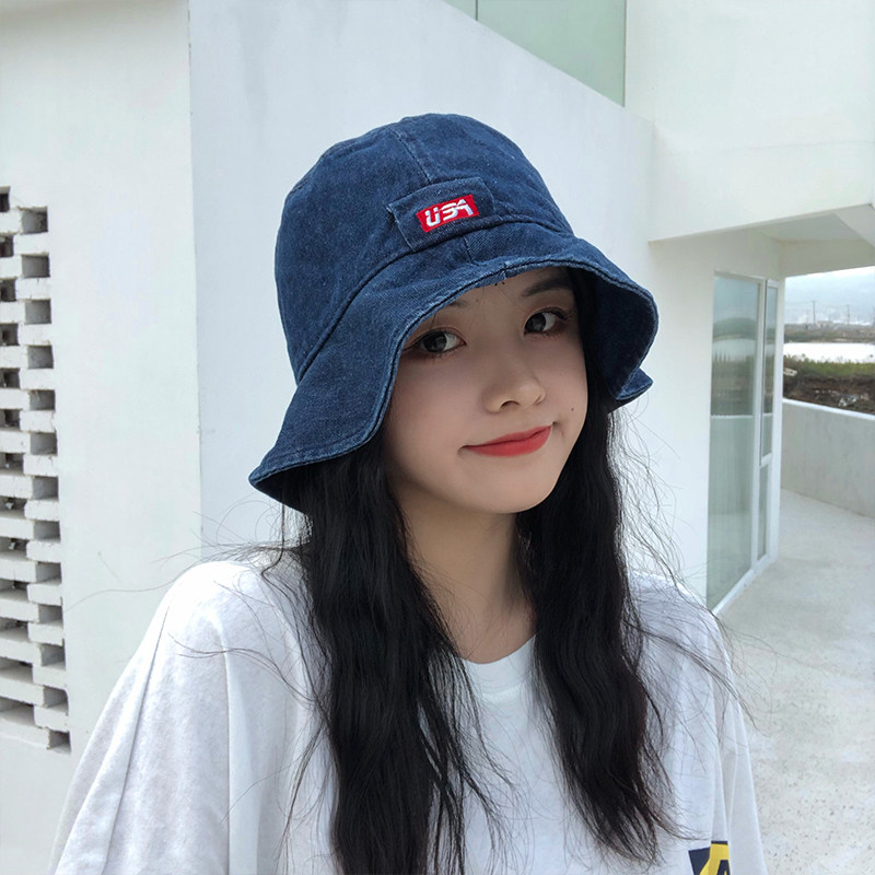 Summer Cowboy Fisherman Cap Lady 100 Hitch Folding Sunscreen Sunshade Hat Korean Version Holiday Conspicuble With Small Caps