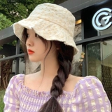 [夏天薄款显脸小ins风小众日系渔夫帽女百搭网红款复古水桶盆帽潮]