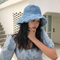 Made in China cowboy fisherman hat female summer Korean version of the tide sun hat wool wash face small face cover hat
