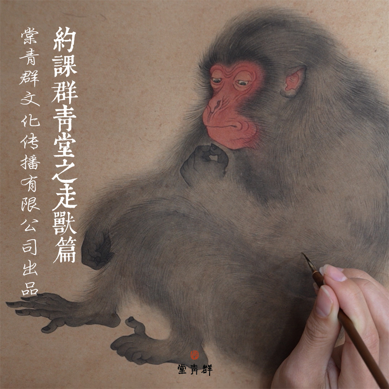 Chinese Painting Brush Course (about the course of the Group Qingtang No. 1 Animal Chapter) Traditional Chinese Painting Brush Flower bird copying introductory course