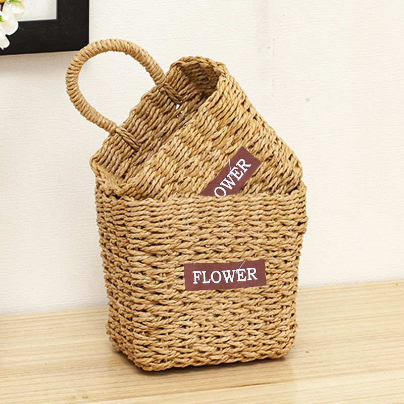 Hanging basket to cover basket bedside keyphone basket and bathroom toilet wall-mounted knitting basket