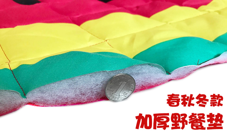 Dưa hấu tròn ngoài trời thảm cỏ dã ngoại mat trại bãi biển dày 200x200 máy không thấm nước có thể giặt được - Thảm chống ẩm / Mat / Gối tấm trải picnic