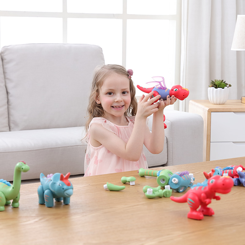 Egg Treasure Emulation Animal Dinosaur Toy Model Magnetic Splicing Puzzle Bully Dragon And Light Children Toy Girl