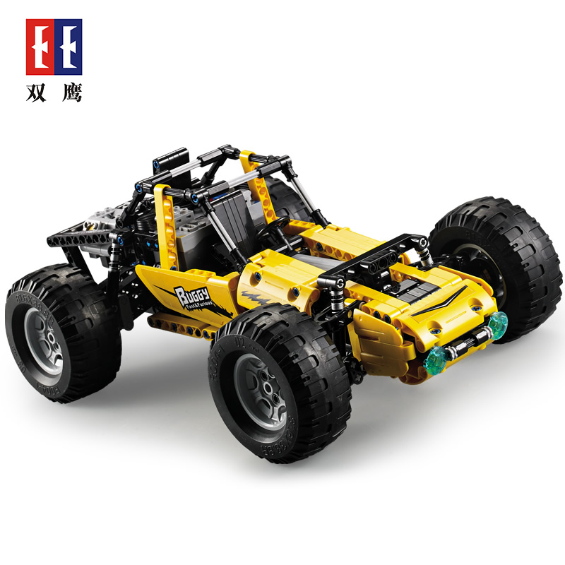 Double eagle Puzzle Assembly Building Blocks Remote the off-road car Jedi Eat Chicken Climbing Cross-country Buggy Boy Toy
