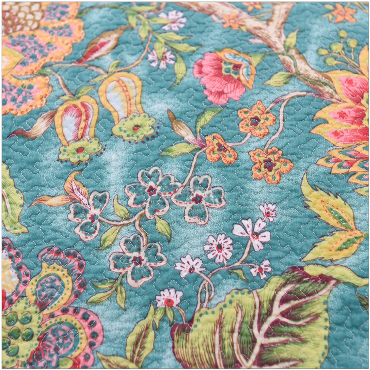 Bông được nhồi bông bởi ba bộ chăn bông Khăn trải giường cotton của Mỹ điều hòa không khí là mùa hè mát mẻ in vỏ gối drap giường 1mx2m