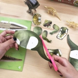 Поделки из бумаги, динозавр для детского сада, трехмерное оригами, игрушка, DIY, детская поделка своими руками, 2-3-6 лет, в 3d формате