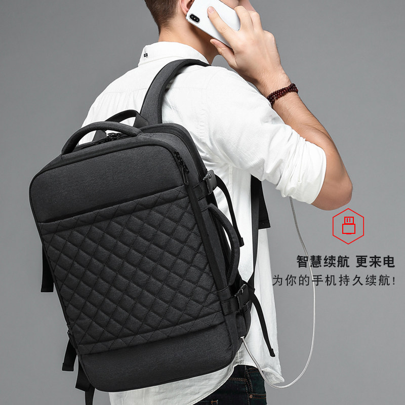 Oge backpack men's shoulder bag simple casual large capacity shoulder bag 15 6 inch computer backpack travel bag