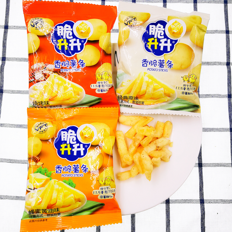 Crispy Shengsheng crispy fries Raw potato fresh cut Classic original honey cream flavor barbecue flavor 1 pack