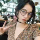 Phiên bản Hàn Quốc của khung tròn retro mặt nhỏ gương phẳng nam triều Zhang Dazhao lưới màu đỏ có kính cận khung nữ chống ánh sáng xanh lyys store