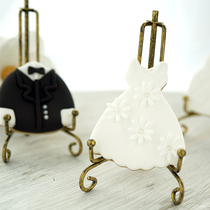 Dessert display rack Dessert table Biscuit rack Golden cake rack Wrought iron dessert rack Wedding table tripod