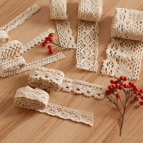 Хлопковая ткань ручной работы, хлопковый аксессуар, 5м, DIY, кружевное платье