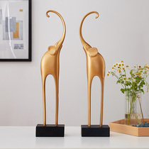 European simple fortune elephant ornaments home living room porch wine cabinet decorations office desktop furnishings light luxury