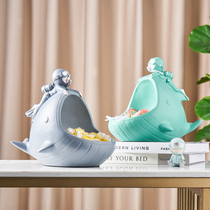 Nordic creative diver snack fruit plate ornaments living room coffee table decorations storage key porch desktop furnishings