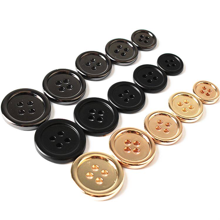 Upscale metal round four eyes Western suit Suit Sweater Coat Shirt Clothing button Fur Coats with all kinds of big All