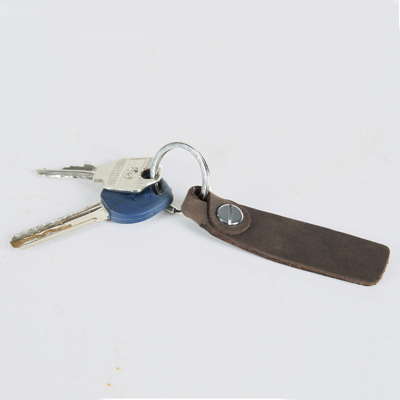 Naruto Homemade Vintage First Layer Leather Keychain Men's Handmade Leather Keyring Ladies Keyring Pendant