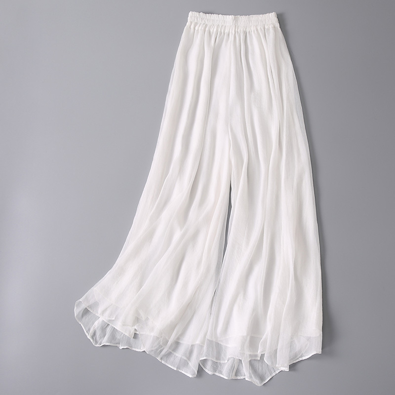 Chiffon Wide-Leg Pants for Women, High-Waisted, 2026 Summer, Chinese Style Zen Pants, Loose Fit, Suitable for Meditation, Zen Dance, Tea Ceremony, Ethereal Style Chiffon Wide-Leg Pants for Women, High-Waisted, 2026 Summer, Chinese Style Zen Pants, Loose Fit, Suitable for Meditation, Zen Dance, Tea Ceremony, Ethereal Style