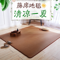 Summer Ice Silk Bedroom Living Room Vines Mat Carpet Tatami Mat Thicken Mat Thicken Children Crawl Mat Bedside Floating Windows