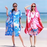 Пляжное спортивное банное полотенце для путешествий для плавания, портативный плащ с капюшоном, банный халат