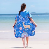 Пляжное спортивное банное полотенце для путешествий для плавания, портативный плащ с капюшоном, банный халат