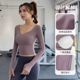 Летняя быстросохнущая одежда для йоги для спортзала, комплект, лонгслив, спортивный костюм, футболка, в обтяжку, для бега