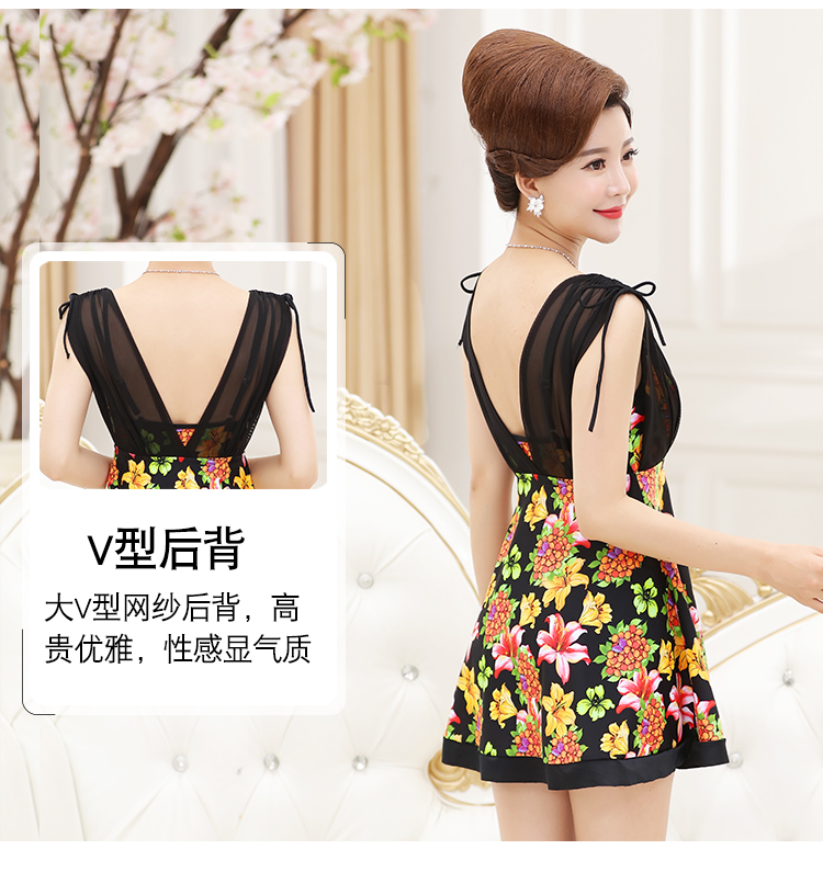 Áo tắm nữ kiểu váy xẻ nhà vệ sinh phiên bản nữ mẫu cỡ lớn áo tắm mẹ hot mùa xuân trung niên áo tắm bảo thủ - Bộ đồ bơi One Piece đồ bơi liền thân bé gái