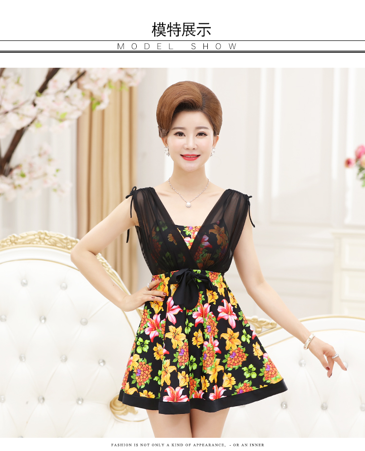 Áo tắm nữ kiểu váy xẻ nhà vệ sinh phiên bản nữ mẫu cỡ lớn áo tắm mẹ hot mùa xuân trung niên áo tắm bảo thủ - Bộ đồ bơi One Piece đồ bơi liền thân bé gái