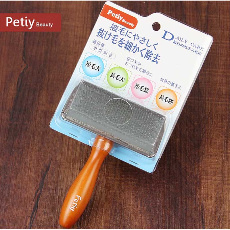Petiy Pets No Round Dot Wood Shank Comb Dog Needle Comb Teddi Samo Cat Beauty Comb