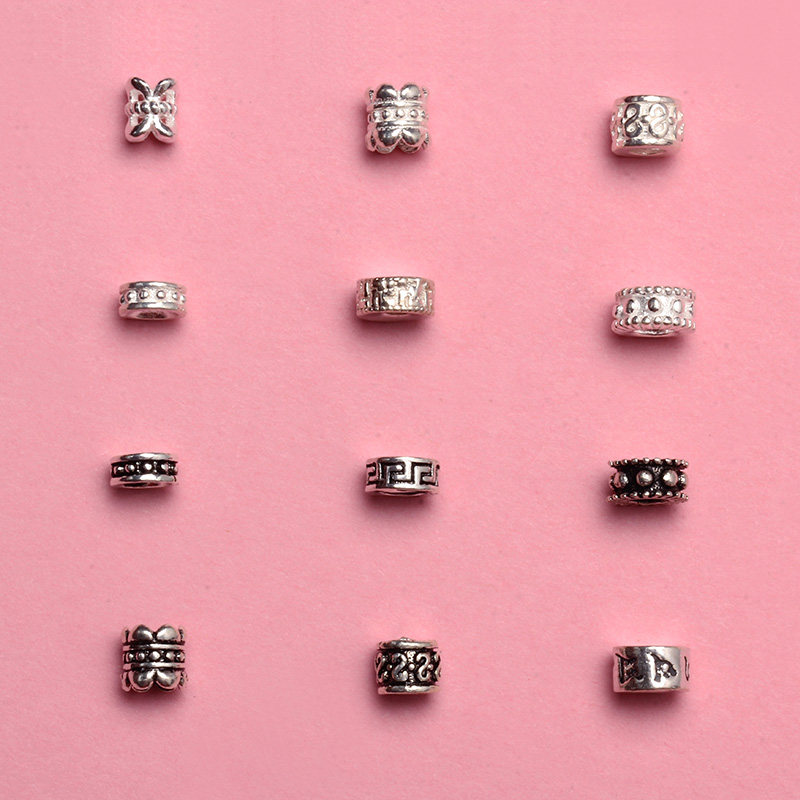 S925 Taisilver gasket sepp pure silver gasket sepp diy handmade string bead prayer beads Buddha pearl ornament accessories