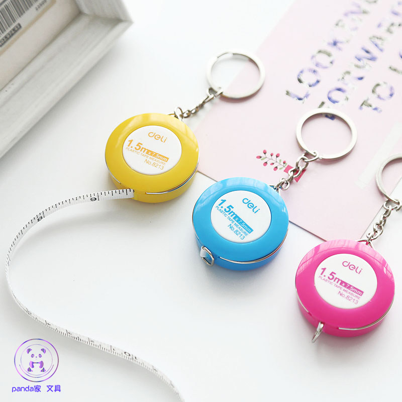 Able 8213 Mini Leather Scale Tape Measure Leather Tape Measure 1 5m Cute Ruler Small Carry 7 5mm Color