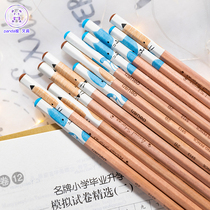 Deli S913 4 childrens pencil hexagonal rod cartoon boxed HB 2B correction grip posture log drawing sketch pen