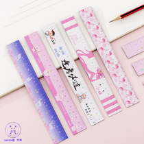 Cartoon magnetic ruler ruler soft ruler magnet magnet magnet tile 18cm cm girl pink cute pet cute small ruler