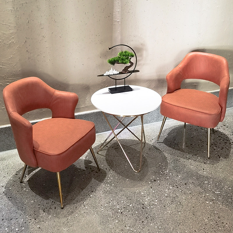 Modern Light Extravagant Single Guests Sofa Chairs Clothing Milk Tea Hotel Office Talks Reception Room Table And Chairs Tea Table Combinations