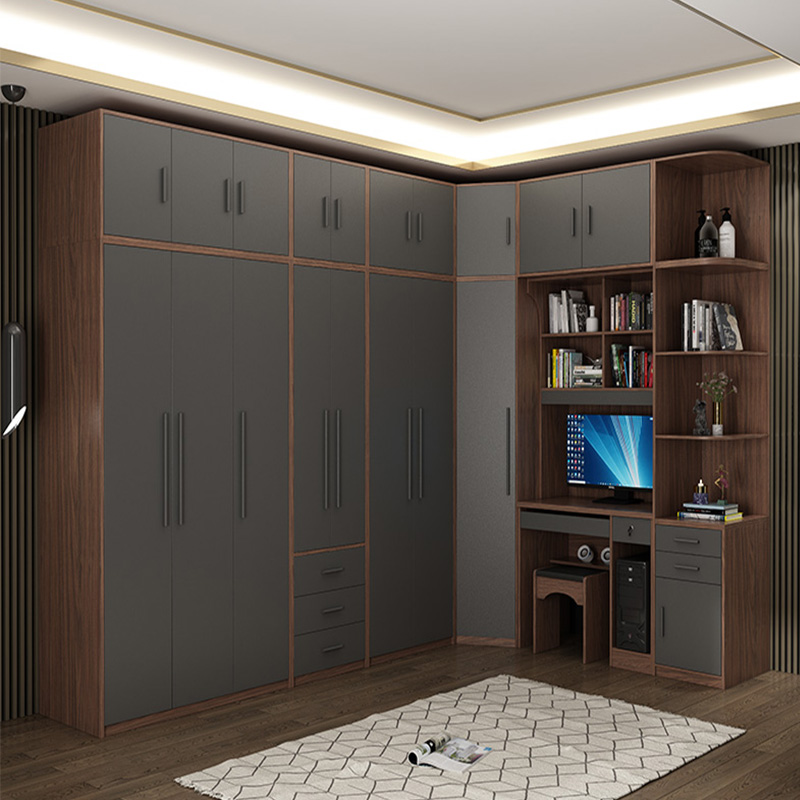 Corner Wardrobe 90 Degrees Home Bedroom L Type Desk Integrated Corner Cloakroom Modern Minima Large Closet-Taobao