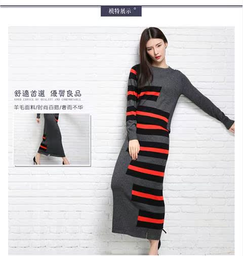 Váy mùa thu và mùa đông của phụ nữ hai mảnh nửa cao cổ tròn áo len cashmere áo len len chân váy phù hợp với áo dài tay giản dị áo khoác mỏng nữ