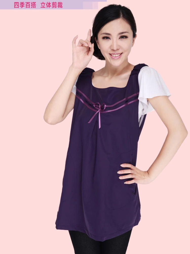 Ting Meikang Mei Ting Bảo vệ bức xạ Bà bầu Mặc trước và sau Siêu bảo vệ Full Vest Vest chính hãng áo khoác cho bà bầu chống bức xạ