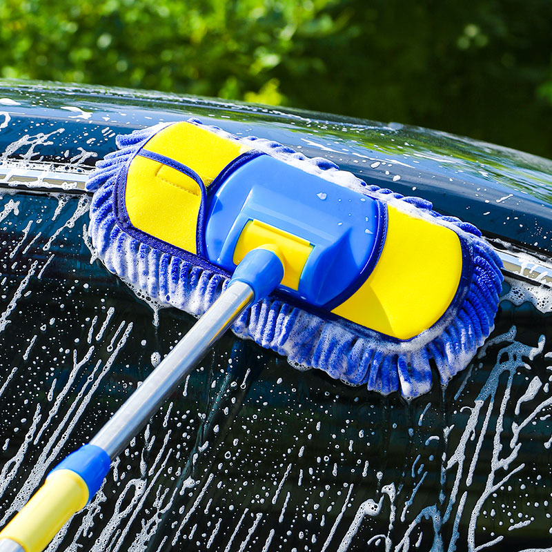 Car wash mop does not hurt car brush car brush car soft wool stretch wipe car with sin car cleaning special tool artifact