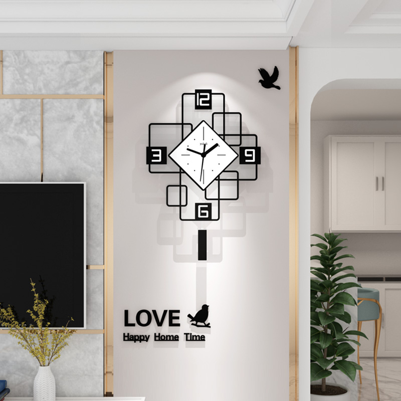 Ya Keli Nordic clock wall clock living room mute modern minimalist wall watch creative decoration fashion home clock
