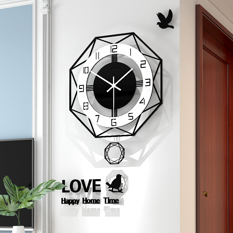 Yargeri Nordic Clock Wall Clock Living Room Mute Modern Minimalist Clock Restaurant Creative Fashion Wall Watch Quartz Clock