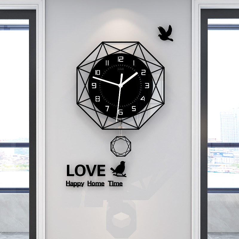 Jassiliou style hanging clock living room mute upscale atmosphere watches modern minimalist creative clock fashion hanging wall table