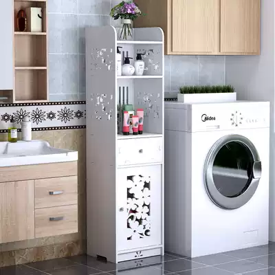 Yakeli powder room shelf Bathroom storage cabinet Multi-layer floor-to-ceiling finishing rack Bedroom bed head shelf