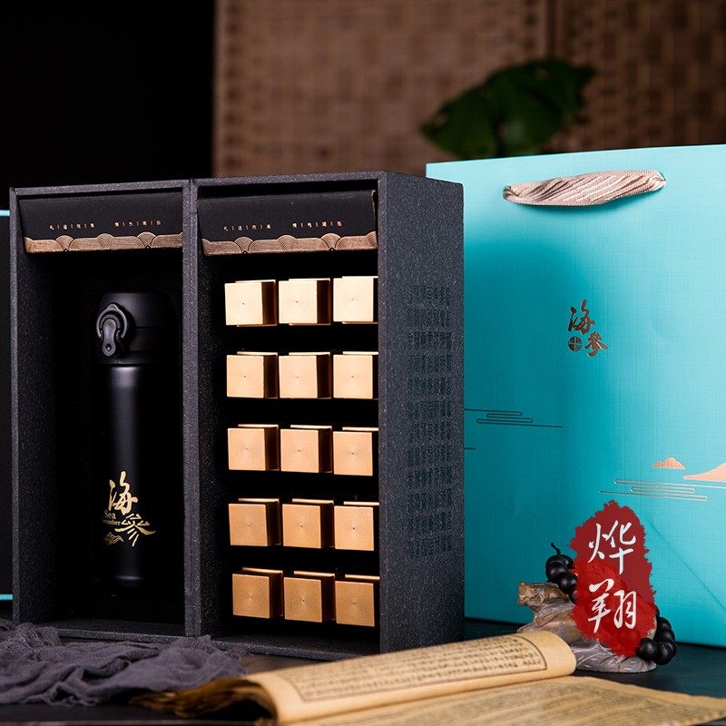 Dalian sea cucumber light dry sea cucumber gift box sea cucumber sea cucumber dry goods sea infiltration Liaodong sea cucumber seafood gift box