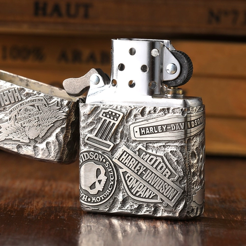 zippo Мужская оригинальная зажигалка на керосине, серебро 925 пробы, подарок на день рождения