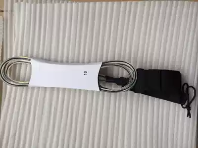 Surfboard 10 feet foot rope straight 7mm diameter transparent black core red reel rope