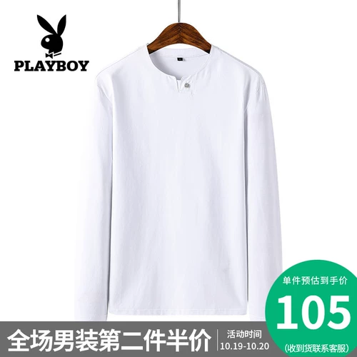 Playboy, осенняя футболка, модный белый лонгслив для школьников, 2020