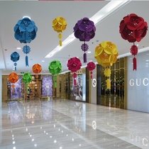 Spring placement Kindergarten flower ball DIY embroidered ball DIY embroidered ball classroom mall sale Hanging Decoration Corridor Arrangement Hanging