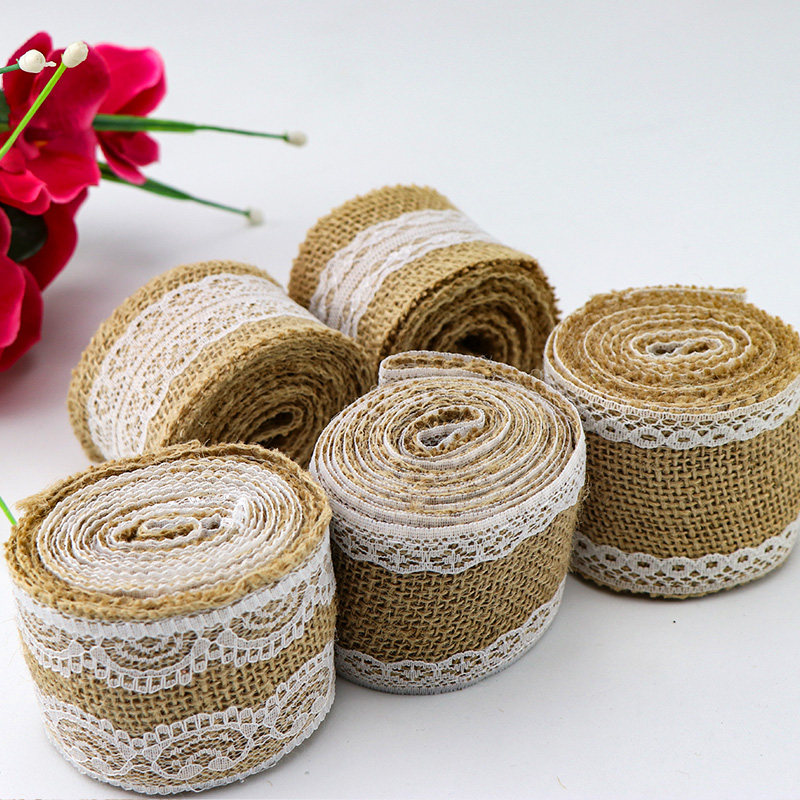 Lace Jumpy Cloth Roll DIY Wedding Celebration Colored Wide Lace Rolls Handmade Material Accessories Hemp Rope School Decoration Rope Weave