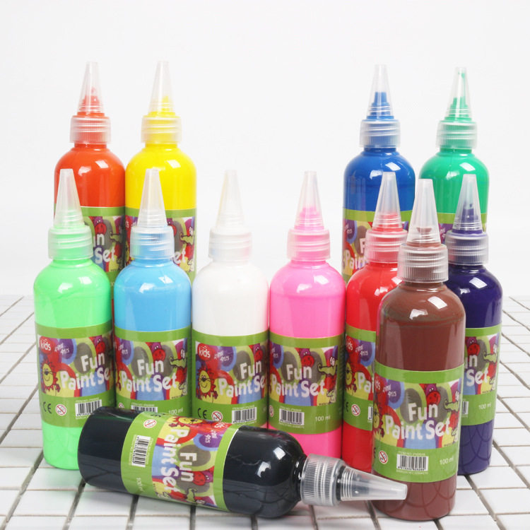 12 Color Propylene Pigments 100 ml Ml Suit Diy Painted Paint Plaster Dolls Children Fine Art Plaster Painting
